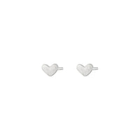 Silver Heart Studs