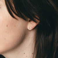 Mini Circle Twig Stud Earrings