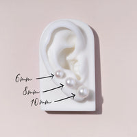 White 10mm Freshwater Pearl Stud Earrings