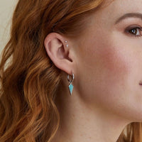 14ct White Gold Teeny Diamond Flatback Stud Earring