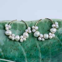 Large Baroque Pearl Cluster Earrings