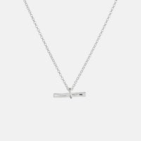 Silver Willow T-Bar Necklace