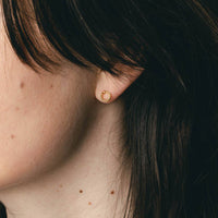 Mini Circle Twig Stud Earrings
