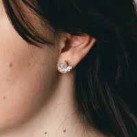 Gold Vermeil Fan Flower Stud Earrings