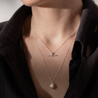 Silver T-bar Necklace