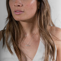 Silver Willow T-Bar Necklace