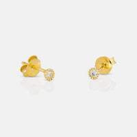 Gold Crystal Studs