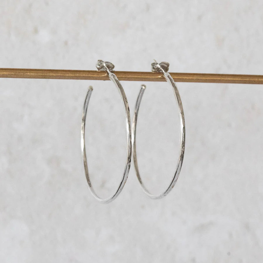 Silver Everyday Medium Hoop Earring