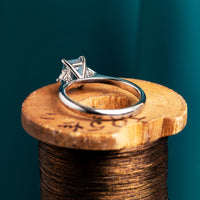 Platinum Aquamarine and Diamond Ring