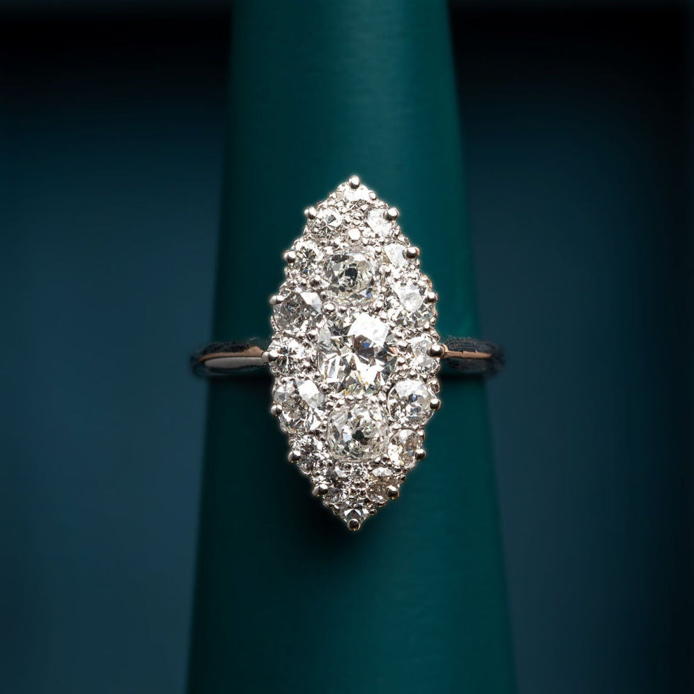 Platinum Navette Ring