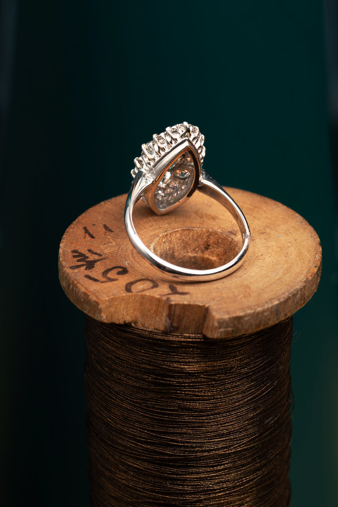 Platinum Navette Ring