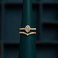 18ct Diamond Wishbone Ring