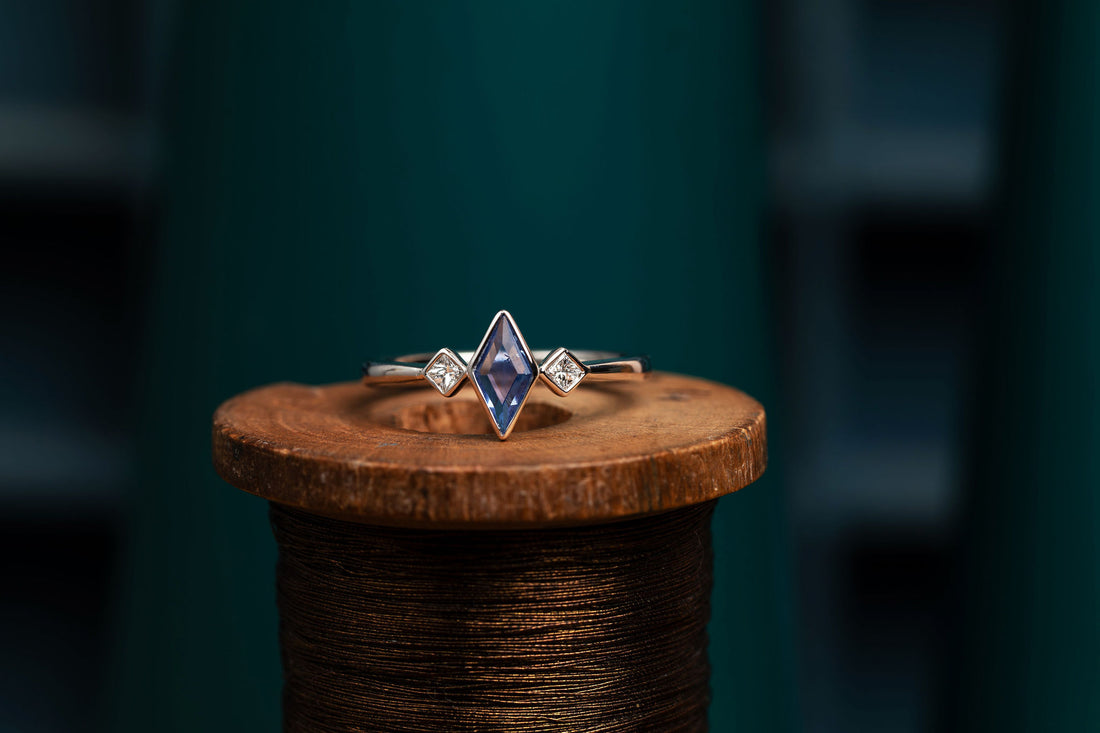 Sapphire and Diamond Spike Ring