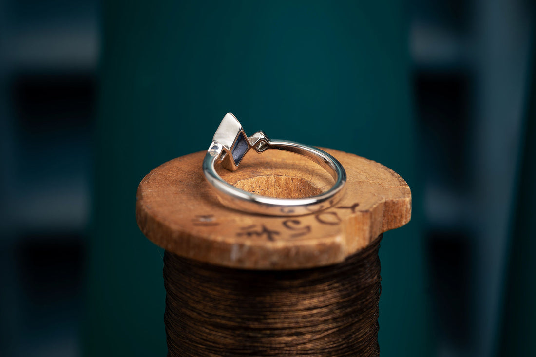 Sapphire and Diamond Spike Ring