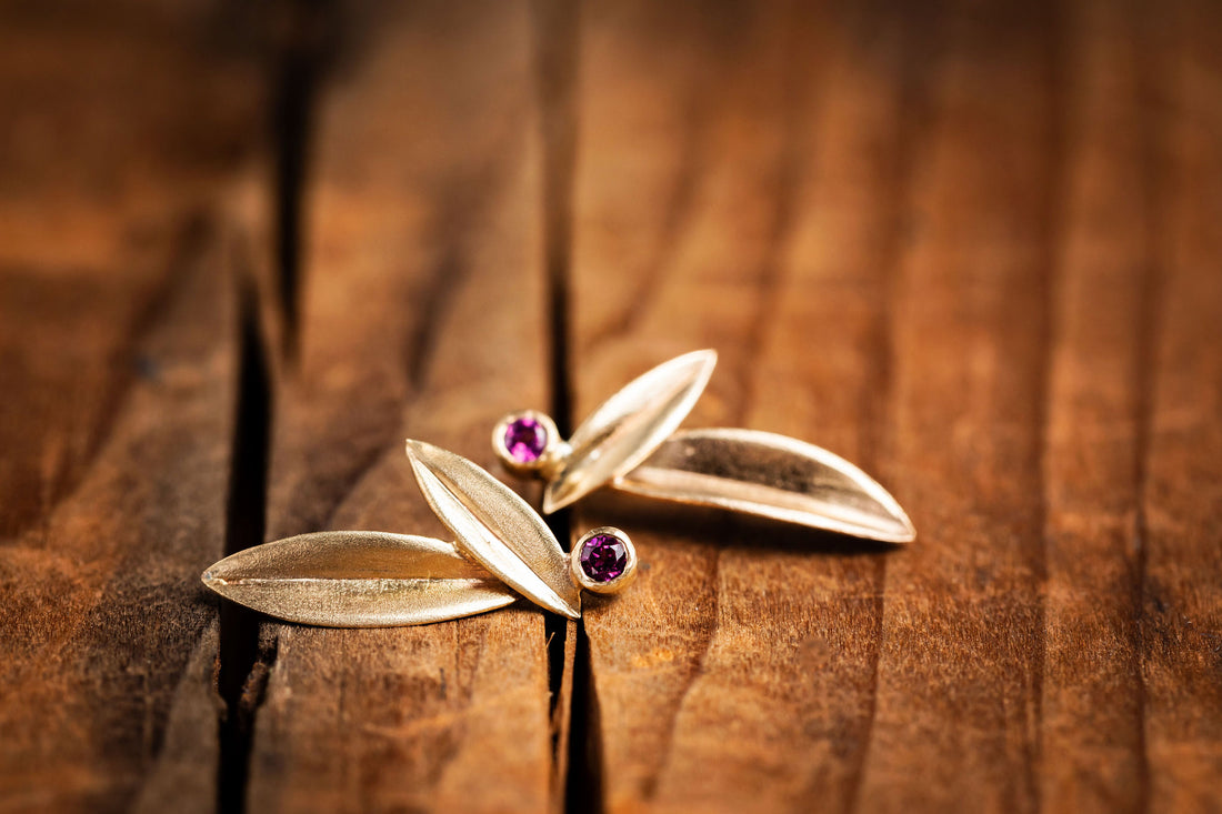 Olive Leaf Alauna Earrings
