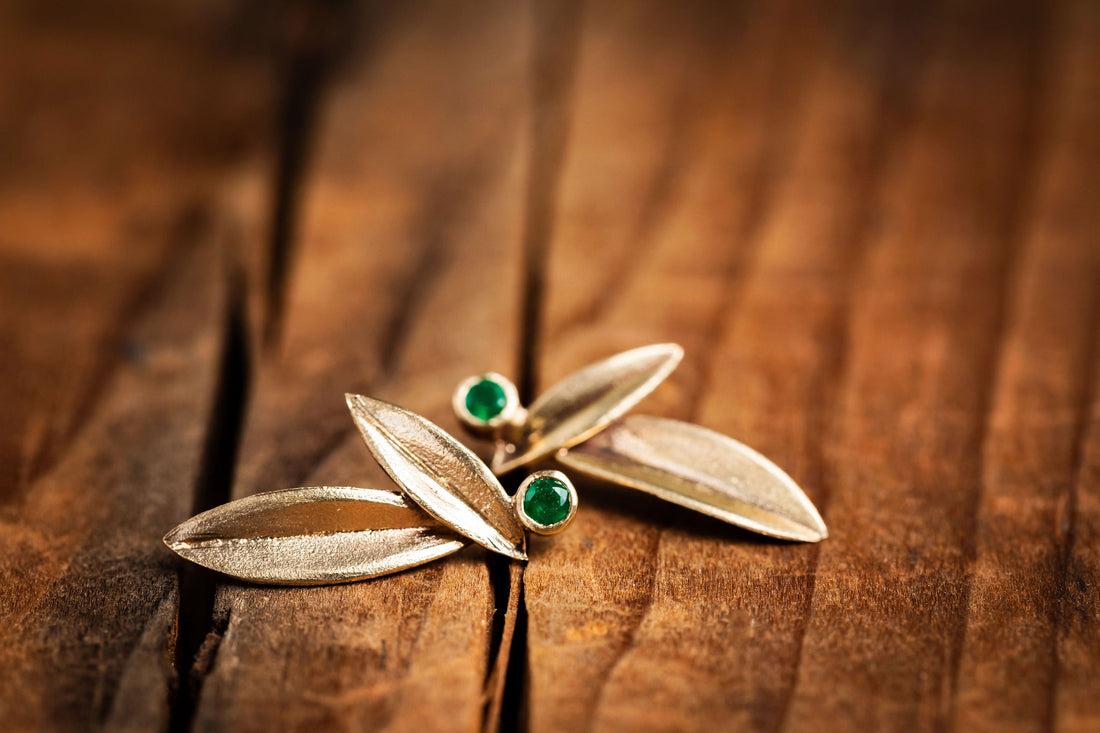 Olive Leaf Alauna Earrings