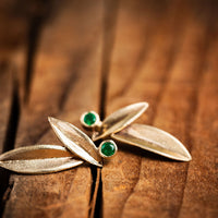 Olive Leaf Alauna Earrings