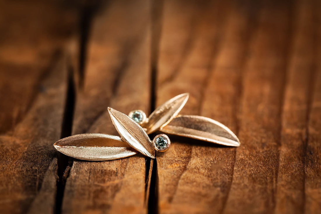 Olive Leaf Alauna Earrings