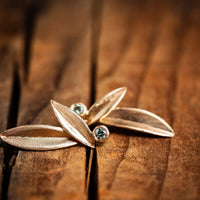 Olive Leaf Alauna Earrings