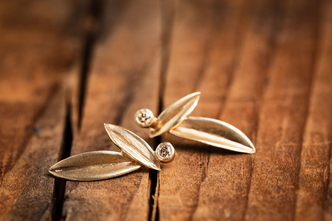 Olive Leaf Alauna Earrings