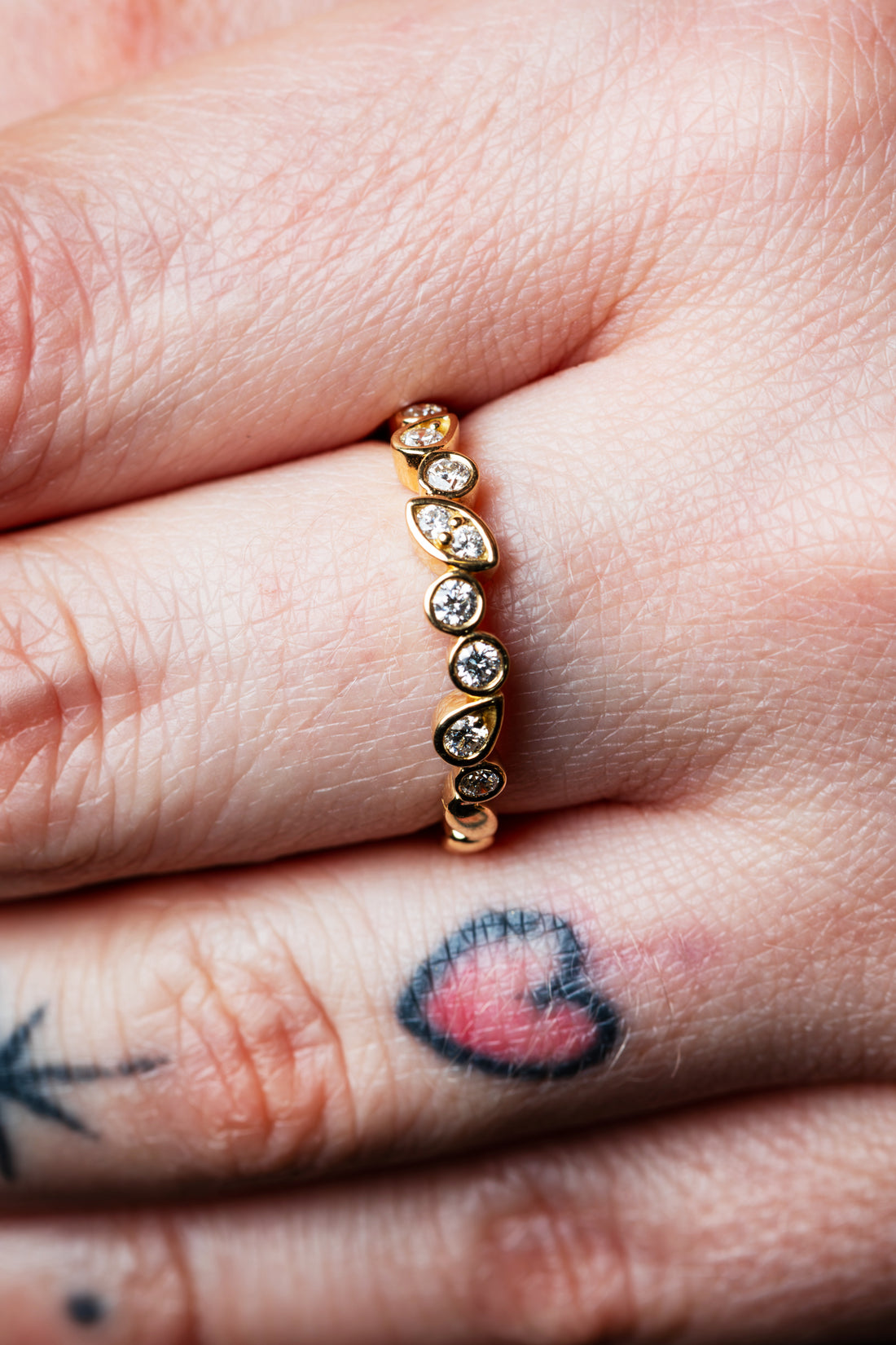 Tumbled Shapes Eternity Ring