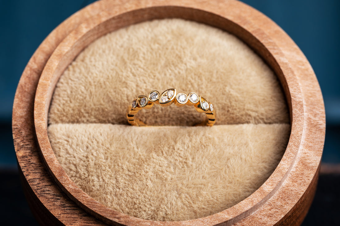 Tumbled Shapes Eternity Ring