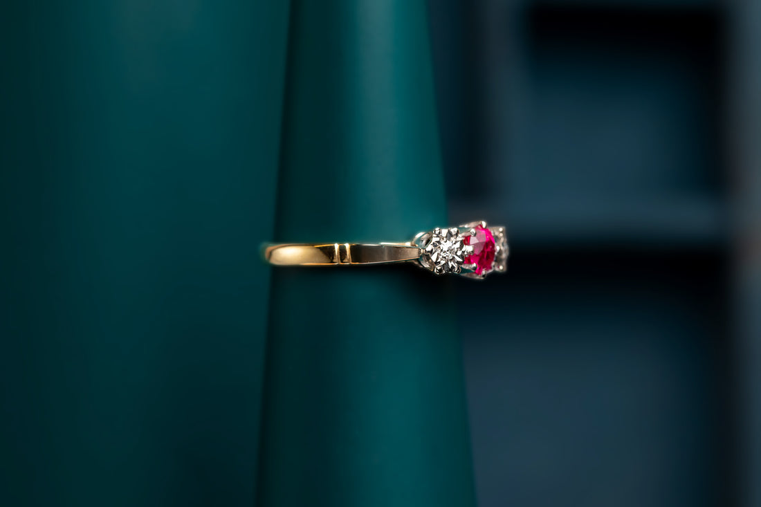 Vintage Ruby and Diamond Ring