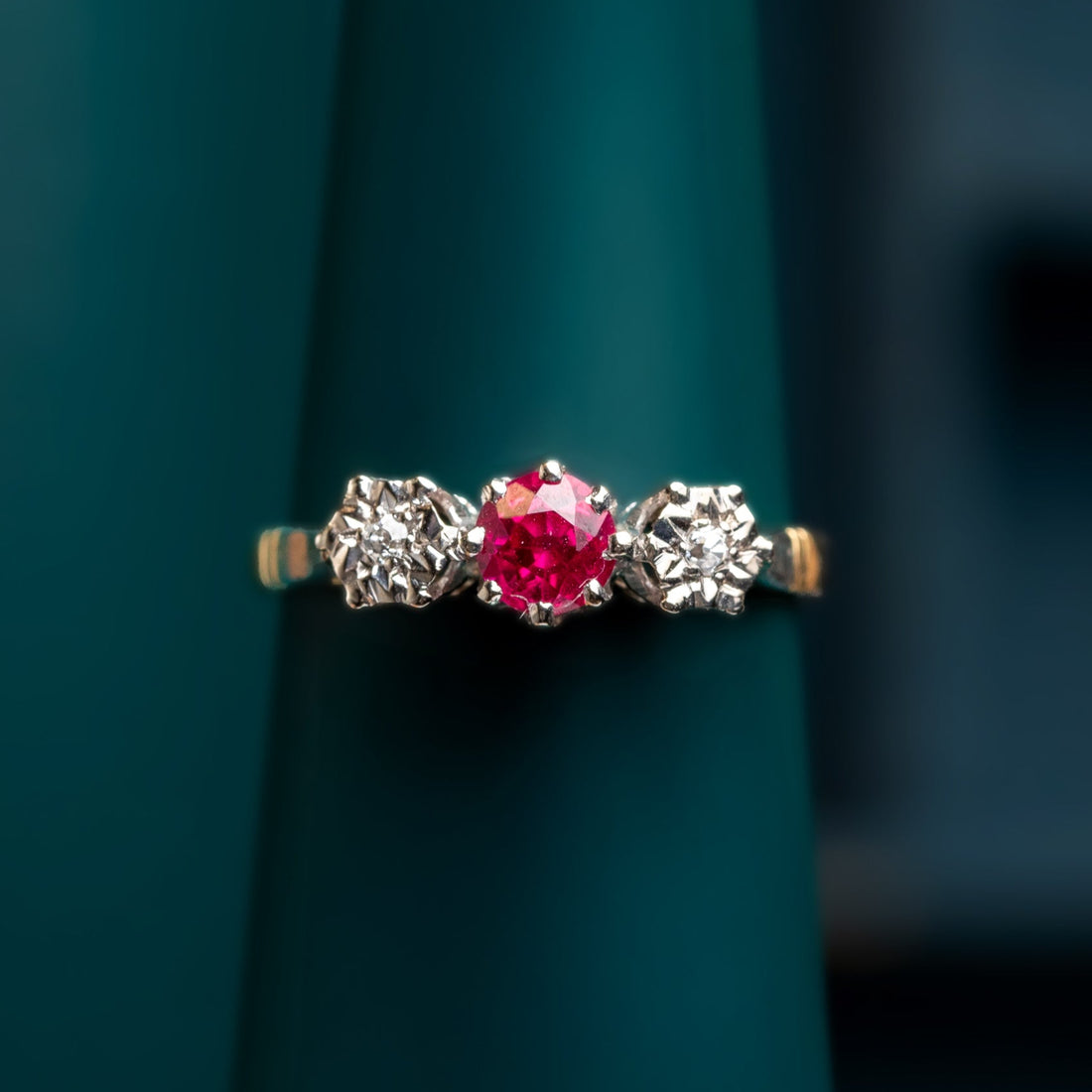 Vintage Ruby and Diamond Ring