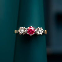 Vintage Ruby and Diamond Ring