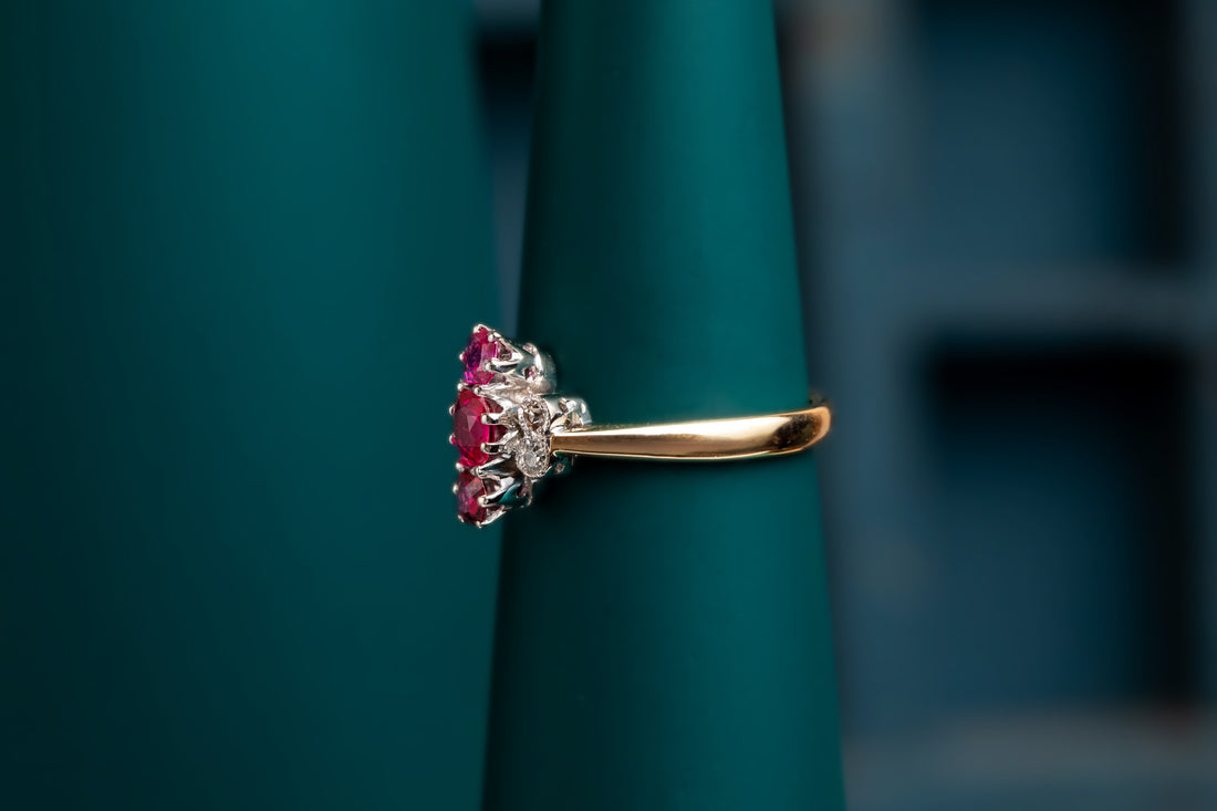 18ct Yelow Gold  Ruby and Diamond Ring