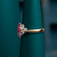18ct Yelow Gold  Ruby and Diamond Ring