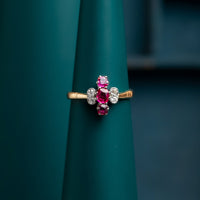 18ct Yelow Gold  Ruby and Diamond Ring