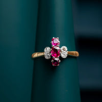18ct Yelow Gold  Ruby and Diamond Ring