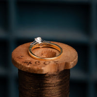 18ct Yellow Gold 0.40ct and 0.10ct Diamond Solitaire Ring