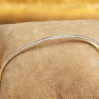 18ct White Gold Approx 1.00ct Diamond Bangle