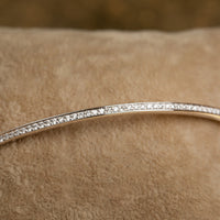 18ct White Gold Approx 1.00ct Diamond Bangle