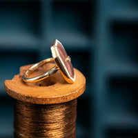 9ct yellow gold Enamel diamond ring
