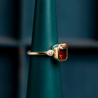 Tourmaline and Diamond Ring