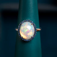 Opal and Sapphire Ring