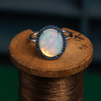 Opal and Sapphire Ring