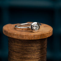 18ct White Gold Alauna Diamond Solitaire Ring