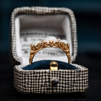 18ct Yellow Gold Three Stone Opal and Diamond Ring