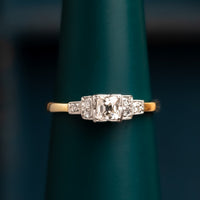 Antique diamond solitaire engagement ring