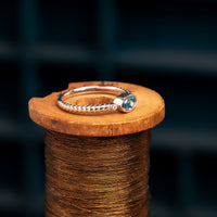9ct White Gold Blue Topaz Ring