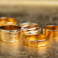 9ct Yellow Gold Engraved Wide Band