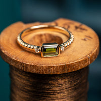 9ct Tourmaline and Diamond Ring
