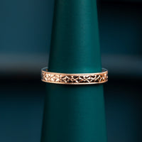 Orange Blossom Engraved Rings