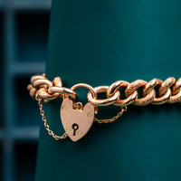 9ct Heart Padlock Bracelet