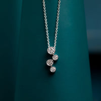 9ct White Gold Diamond Scatter Pendant