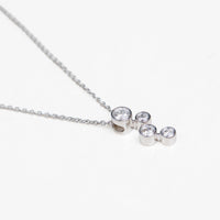 9ct White Gold Diamond Scatter Pendant